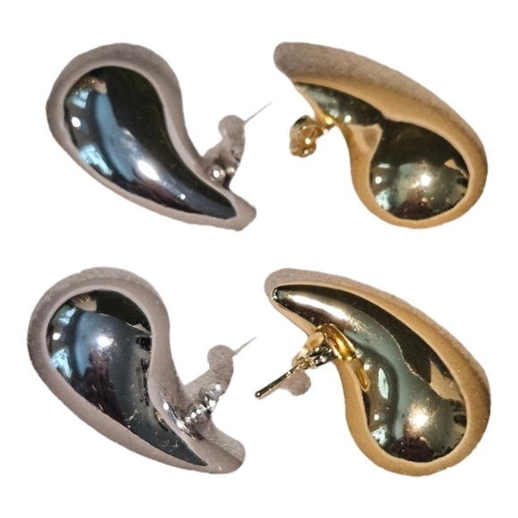 Easy Haute Jewelry - Easy Haute Women's Earrings One Size Silver and Gold